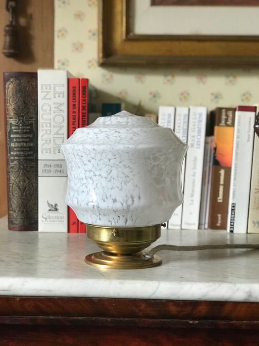 Lampe à poser globe en verre Clichy